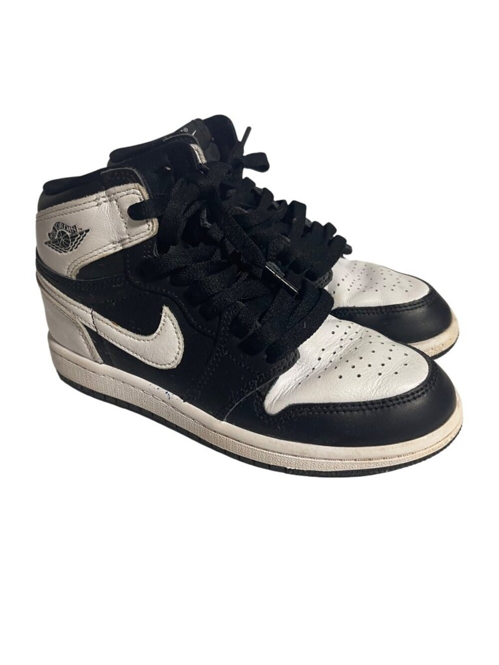 Air Jordan 1 Retro High OG PS Black White 2.0 Kids 2Y Basetball Shoe FD1412-010